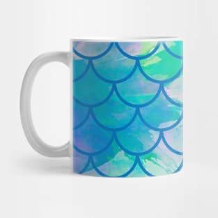 Mermaid scales Sea Blue Mug